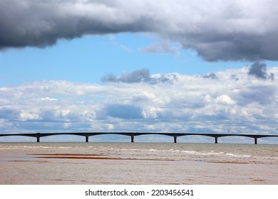 BORDEN CARLETON PRINCE EDWARD ISLAND 08 23 2022: Confederation Bridge Is A Box Girder Bridge Carrying The Trans-Canada Highway Across The Abegweit Passage Of The Northumberland Strait