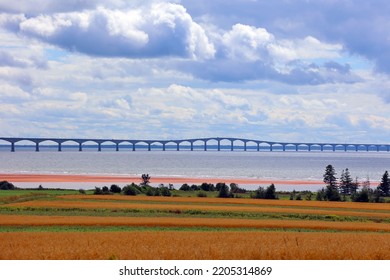 BORDEN CARLETON PRINCE EDWARD ISLAND 08 23 2022: Confederation Bridge Is A Box Girder Bridge Carrying The Trans-Canada Highway Across The Abegweit Passage Of The Northumberland Strait