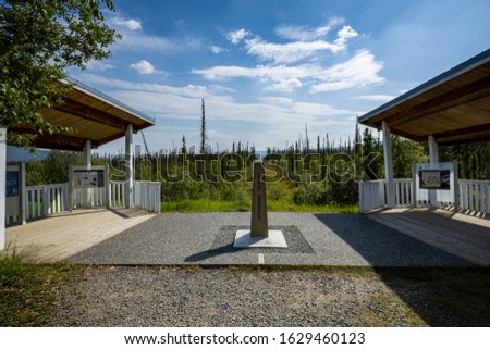 The Border between Canada and Alaska