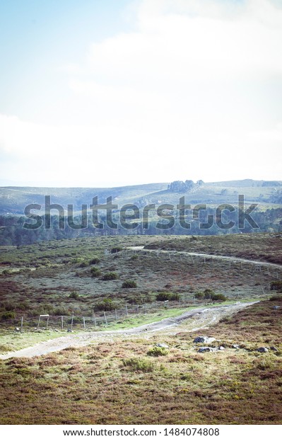 Border\
between Portugal and Spain in the mountains near Castro Laboreiro\
in the north of Portugal. Scenic\
landscape.