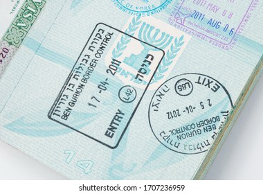 Border Crossing Stamps In The Passport