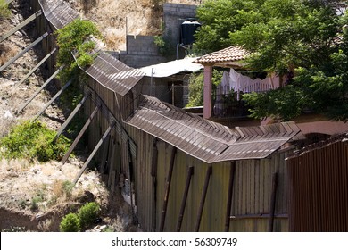 Border Fence Arizona, United States And Mexico