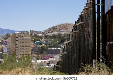 Border Fence Arizona, United States And Mexico