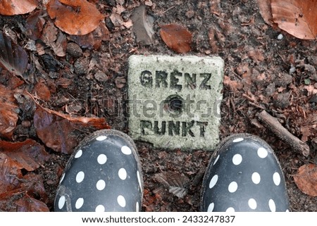 Border marking in a German forest