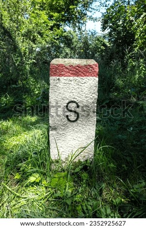 Border milestone on the Slovak side of the state
