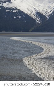 Bore Tide In Turnagain Arm Near Anchorage, Alaska.