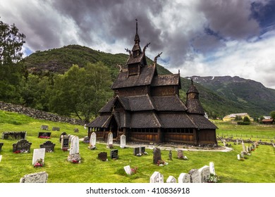 Borgund Stave Church, the best preserved of them all, Norway - Shutterstock ID 410836918