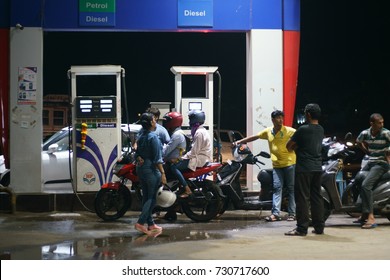 petrol station bike pump