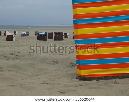 Foto Bild Strandpromenade auf Borkum mit Blick auf Strand und Nordsee