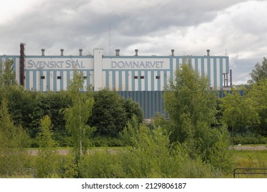 Borlange, Sweden - July 10, 2020: Exterior View Of The Swedish Steel AB Domnarvet Steel Mill Located In Borlange.