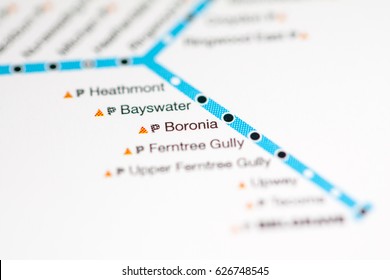 Boronia Station. Melbourne Metro Map.