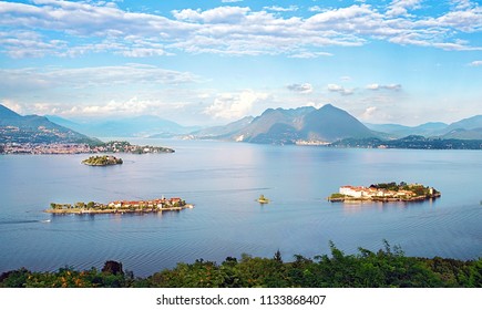 The Borromean Islands On Lake Maggiore In Italy.