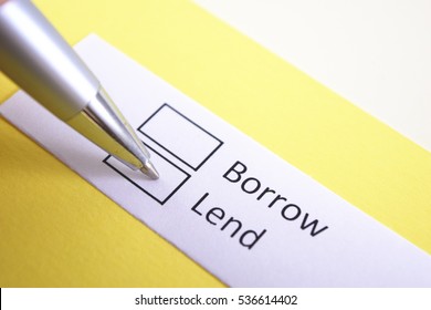 Borrow or lend? Lend.