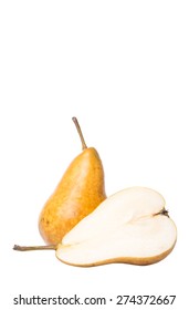 Bosc Pear Fruit Over Background