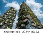 Bosco Verticale (Vertical Forest) buildings in the Porta Nuova district of Milan, Lombardy, Italy.
