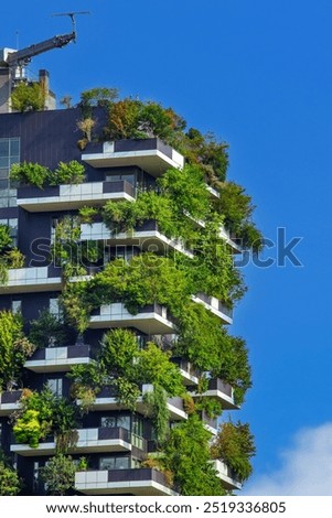 The Bosco Verticale (Vertical Forest) is a complex of two residential skyscrapers in Milan, Italy Foto d'archivio © 