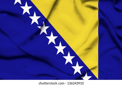 Bosnia And Herzegovina Waving Flag