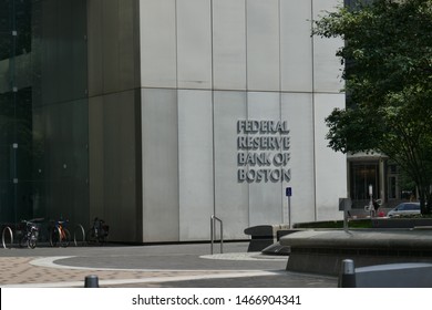 Boson, USA - July 31, 2019: Federal Reserve Bank Of Boston