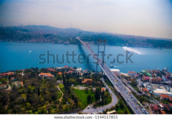 \
Bosphorus Bridge (New name: 15\
Temmuz Şehitler Köprüsü)  11 APRIL 2019 Istanbul at\
Turkey