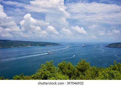 Bosphorus Strait Enters Black Sea, Turkey