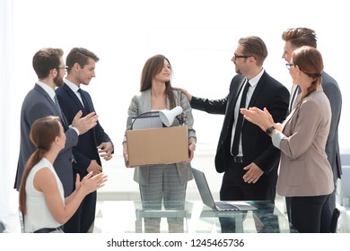 Boss And Business Team Welcome New Employee