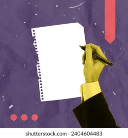 Boss Notes Business Concept. Crative Collage Artwork. Designed Background For Your Text. - Powered by Shutterstock