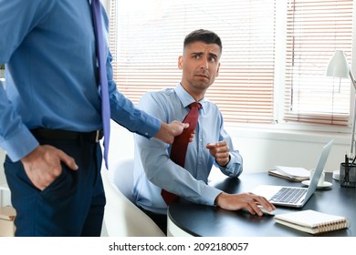 Boss Seducing Male Worker Office Concept Stock Photo 2092180