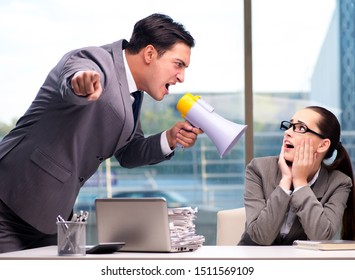 Boss Yelling At His Team Member