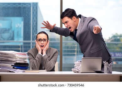 Boss Yelling At His Team Member