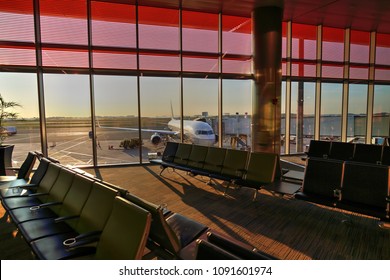 Boston Airport At Sunrise