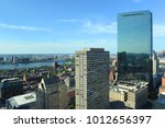 Boston Back Bay Skyline and John Hancock Tower in summer, Boston, Massachusetts, USA.