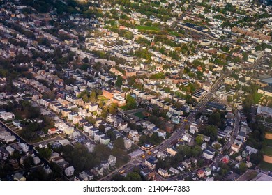 Boston City Aerial View ,Aerial View Of Boston In Massachusetts, USA