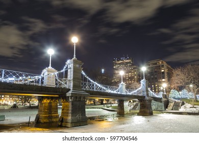 Boston Common Bridge, Night View