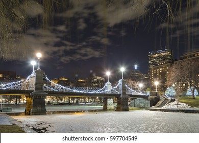 Boston Common Bridge, Night View