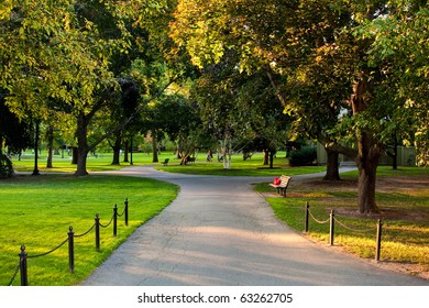 Boston Common In Massachusetts.