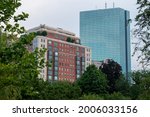 Boston Common with the Prudential Center in the Background 