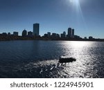 Boston duck boat tours with Charles river esplanade view.