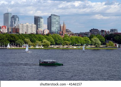 Boston Duck Tour And Sailboats