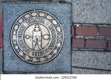 Boston The Freedom Trail Sign, Massachusetts, USA