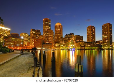 Boston Harbor Cityscape Night Stock Photo 78707620 | Shutterstock