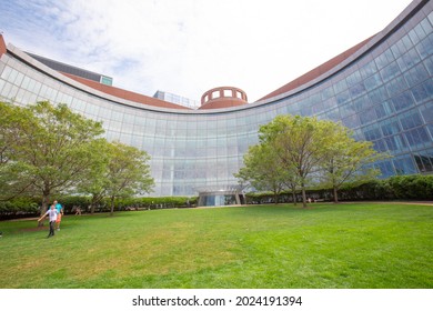 BOSTON - JULY 16: The John Joseph Moakley US Courthouse July 16, 2019 In Boston, MA. It Serves As Headquarters For The US Court Of Appeals And The US District Court For The District Of Massachusetts.