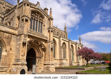Boston, Lincolnshire, UK 04 30 2022 Large cathedral exterior example