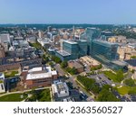Boston Longwood Medical and Academic Area aerial view in Boston, Massachusetts MA, USA. This area including Beth Israel Deaconess Medical Center, Children