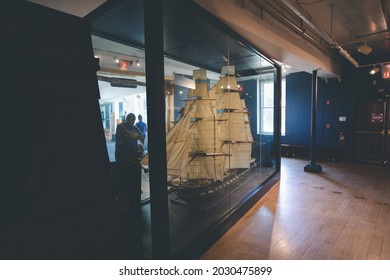 BOSTON, MA - JULY 15, 2019 : Interior USS Constitution Museum In Boston, Ma, USA.