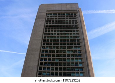 Boston, MA - March 2 2018: 177 Huntington Avenue Skyscraper In Back Bay, Boston