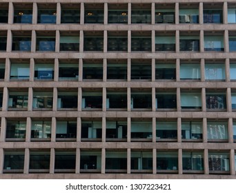 Boston, MA - March 2 2018: Windows Of 177 Huntington Avenue