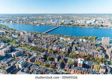 Boston, MA. Skyline on a autumn day.