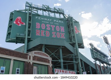 Boston, MA, USA, 2020-09-05: Boston Red Sox Sign At Fenway Park