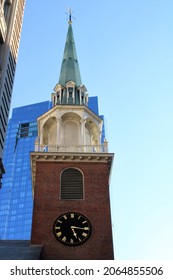 Boston, MA, USA, 9.11.21 - The Old South Meeting House Is A Historical Building That's Famous For The Site Where The Boston Tea Part Was Organized. It Was A Congregational Church.