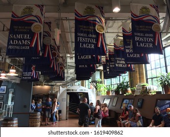 Boston MA USA - July 14 2018 - Samuel Adams Brewery Tour